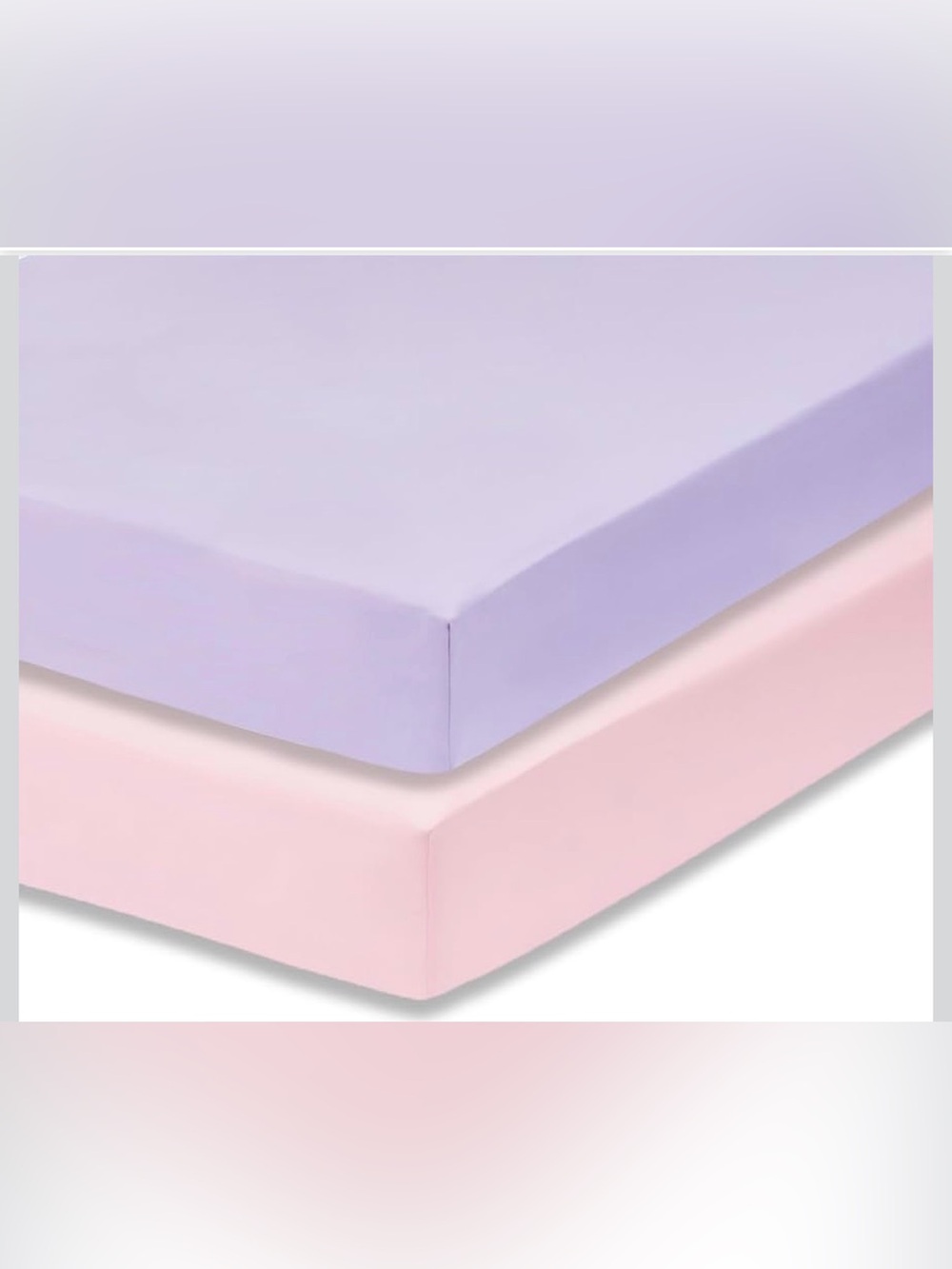 Everyday Kids 2-Pack Microfiber Fitted Crib Sheets (Pink, Lavender)